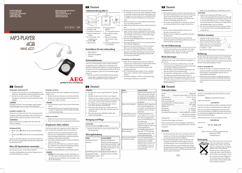 Image de la première page du manuel de l'appareil MMS 4221