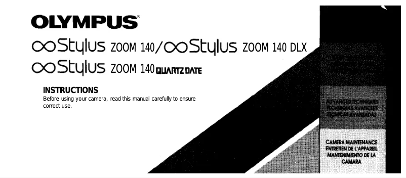 Page 1 de la notice Manuel utilisateur Olympus Stylus Zoom 140 DLX