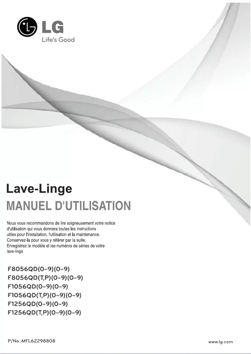 Image de la première page du manuel de l'appareil F1056QDP