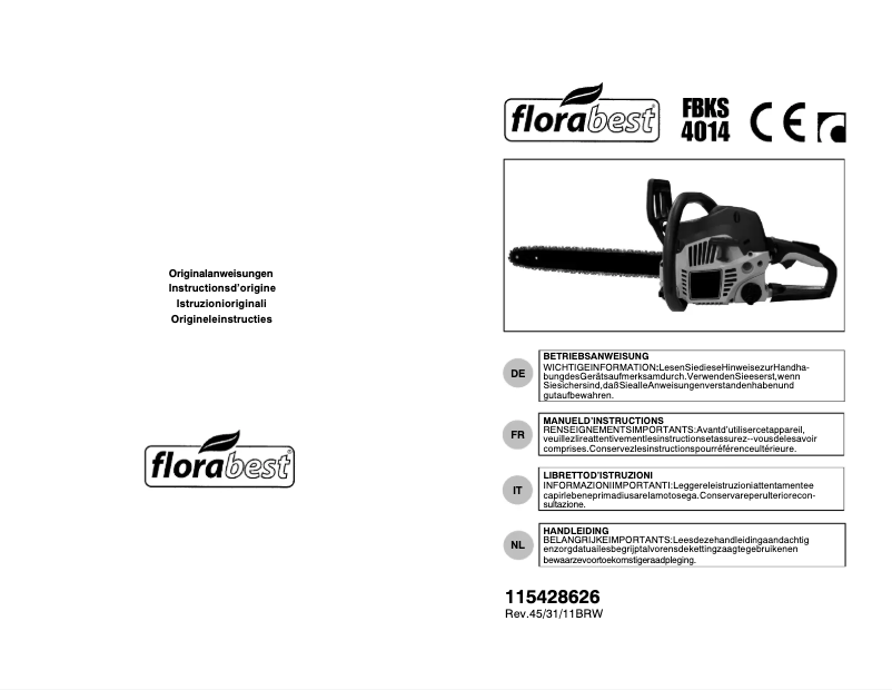 Page n°1 - Manuel utilisateur Florabest FBKS 4014