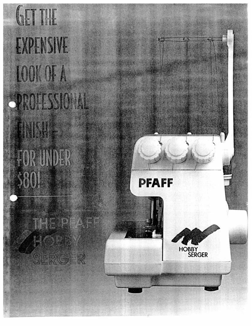 Page n°1 - Manuel utilisateur Pfaff hobby serger