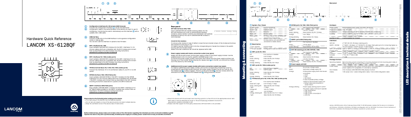 Page 1 de la notice Manuel utilisateur Lancom XS-6128QF
