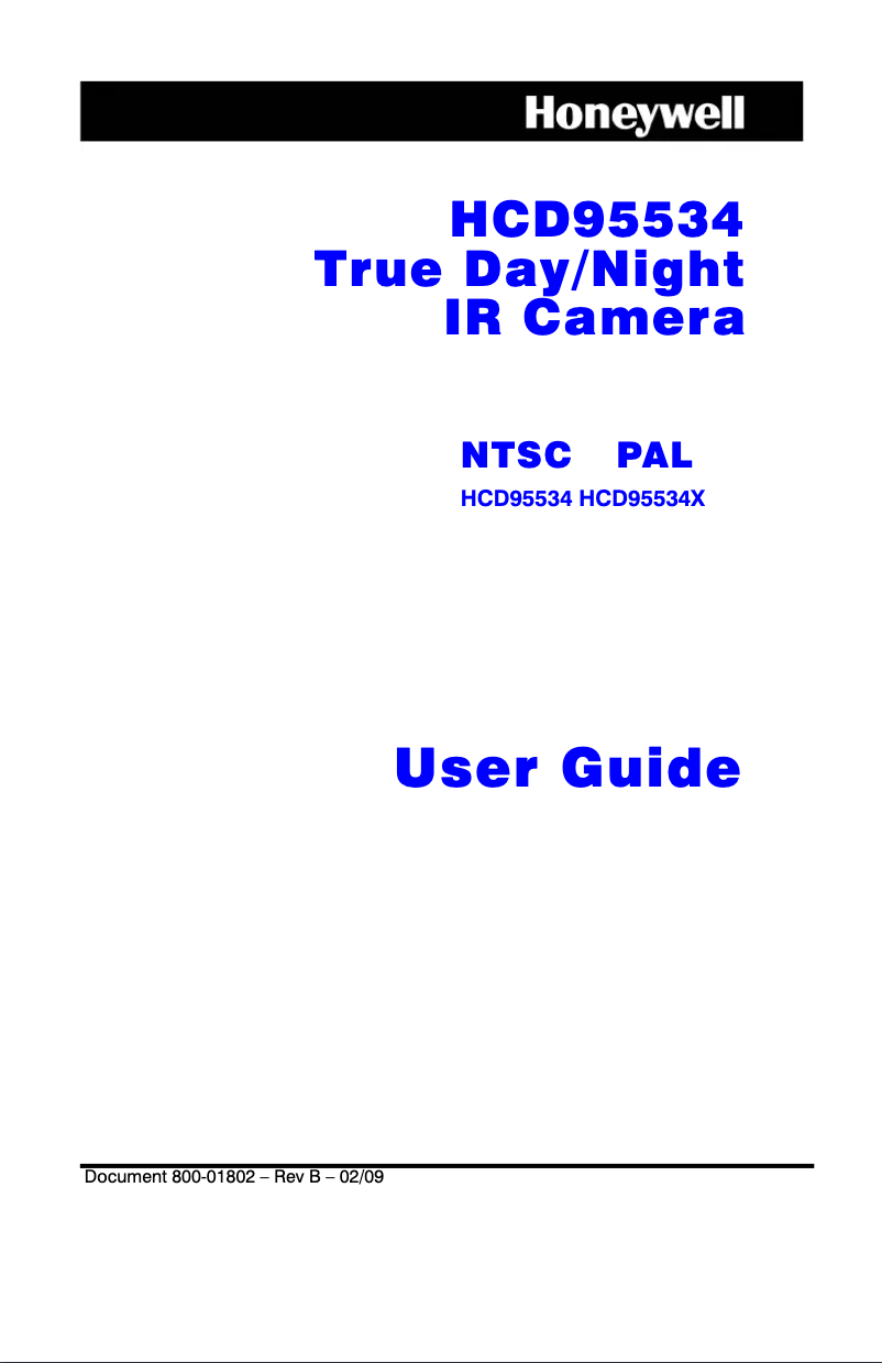 Page 1 de la notice Manuel utilisateur Honeywell HCD95534