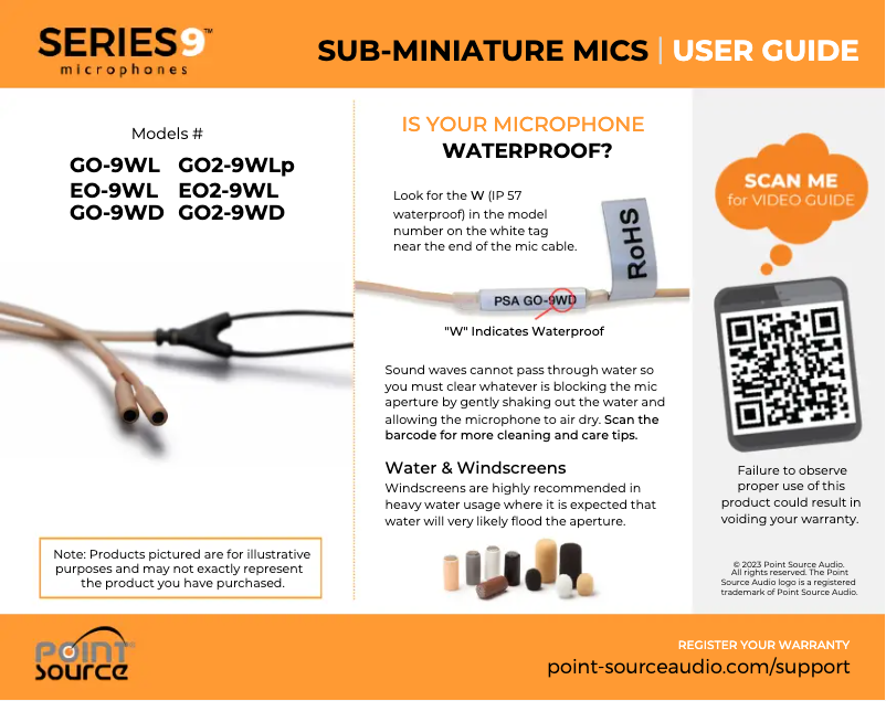 Page 1 of the manual User Manual Point Source Audio GO-9WD