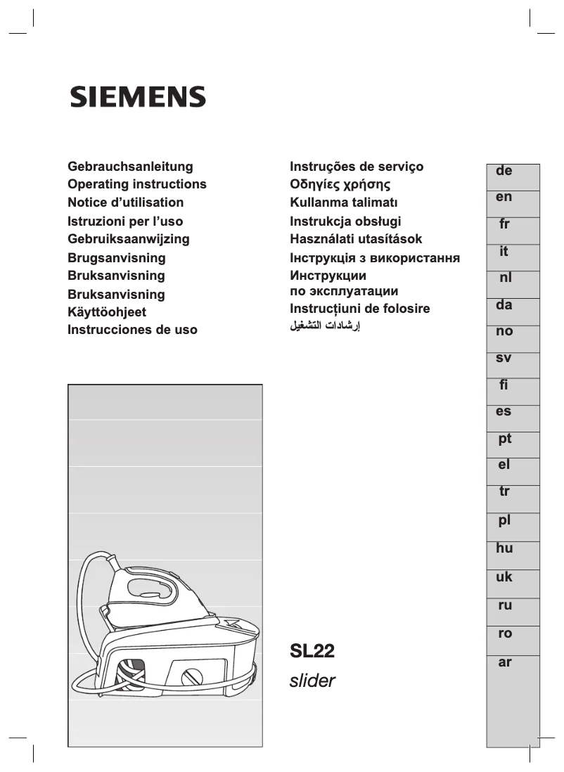Page n°1 - Manuel utilisateur Siemens TS22XTRM24