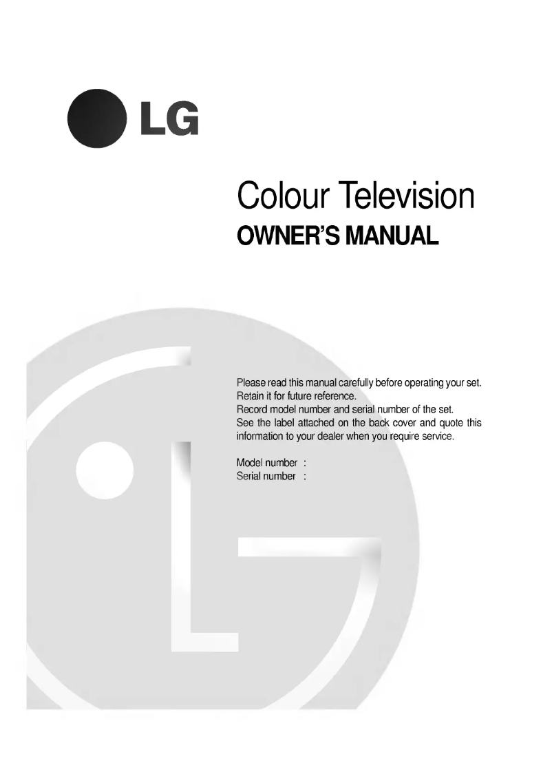 Page n°1 - Manuel utilisateur LG CK-29H40E