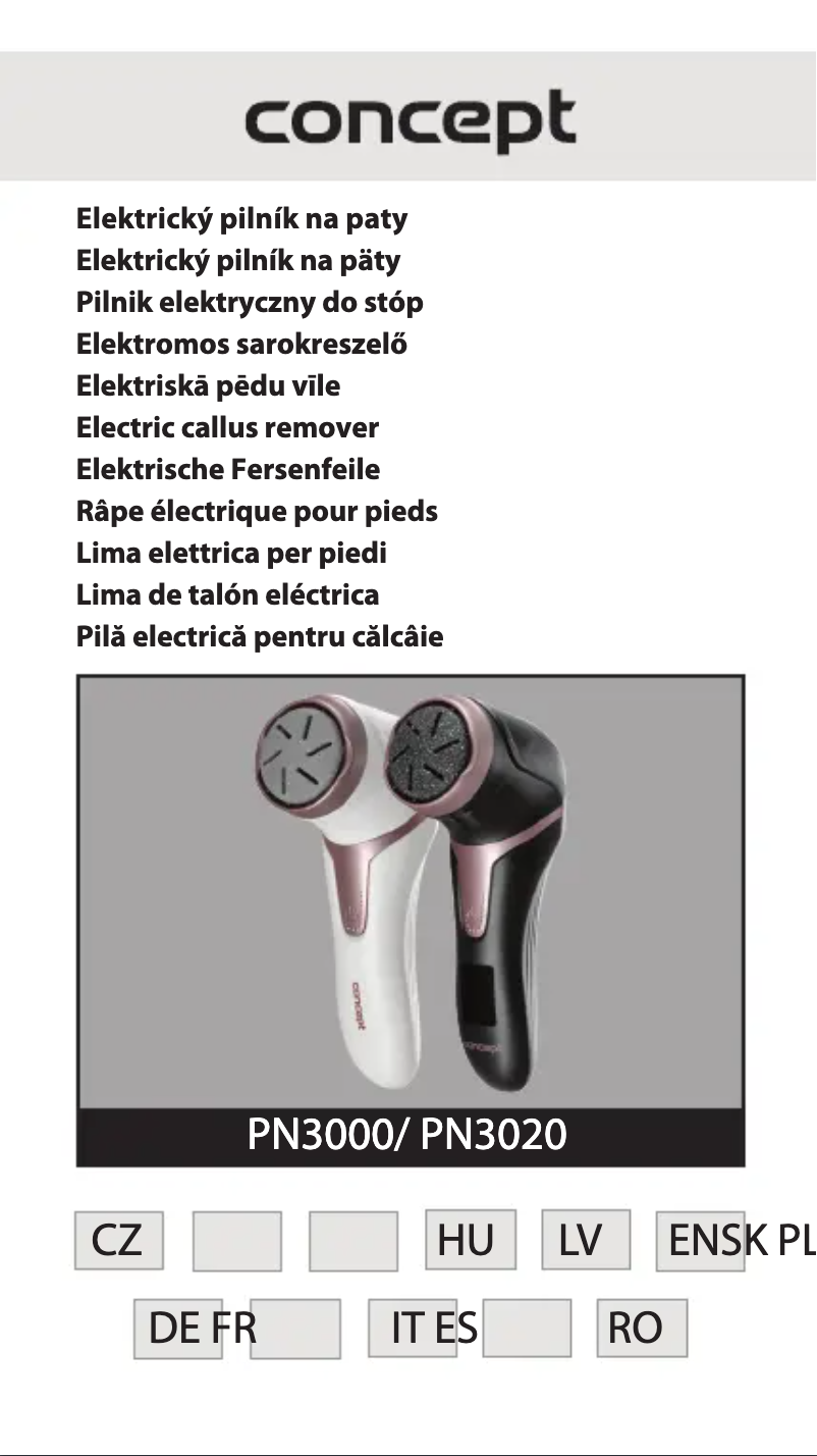 Page 1 of the manual User Manual Concept PN3000