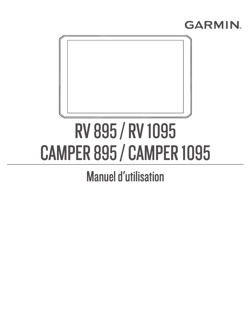 Page 1 de la notice Manuel utilisateur Garmin RV 895
