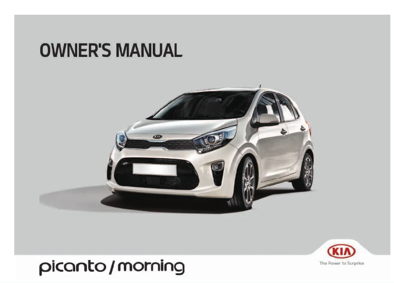 Page 1 de la notice Manuel utilisateur Kia Picanto (2021)