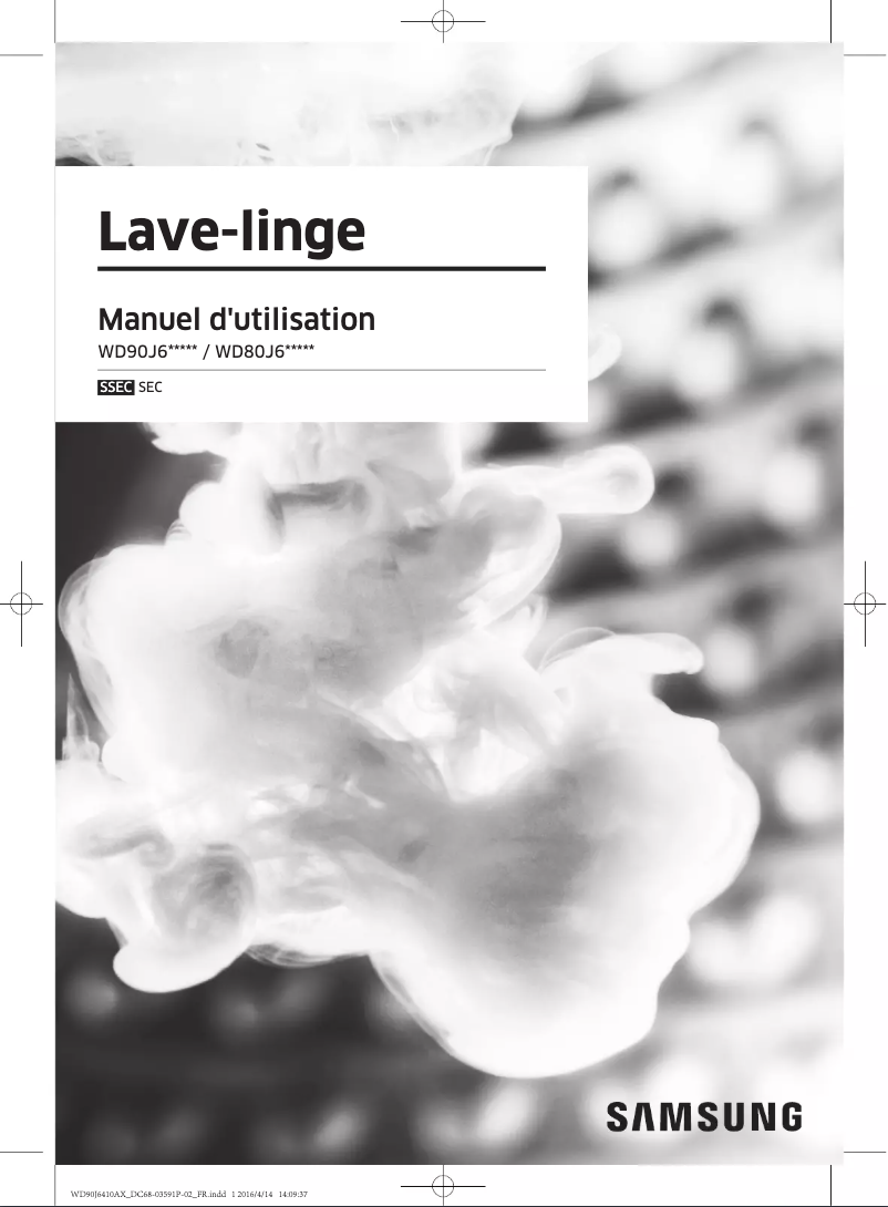 Page n°1 - Manuel utilisateur Samsung WD90J6410AX