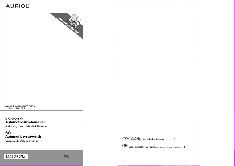 Image de la première page du manuel de l'appareil 2-LD3372