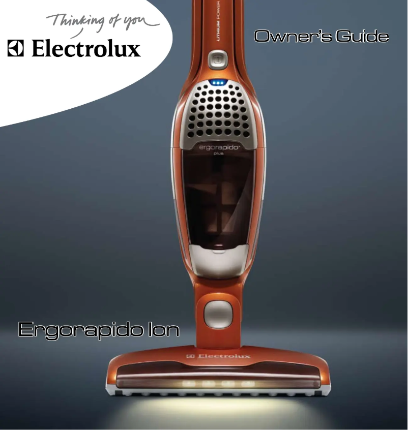 Page n°1 - Manuel d'utilisation et d'entretien Electrolux Ergorapido Ion EL1030A