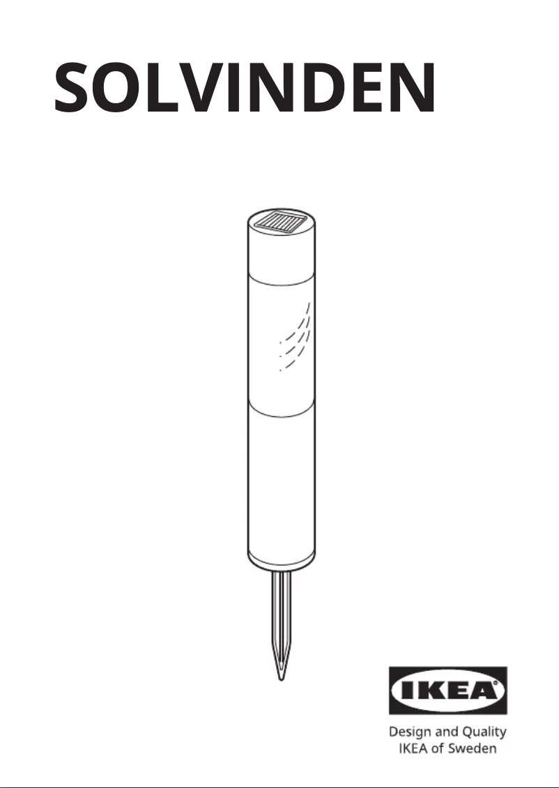 Image de la première page du manuel de l'appareil SOLVINDEN 805.137.32