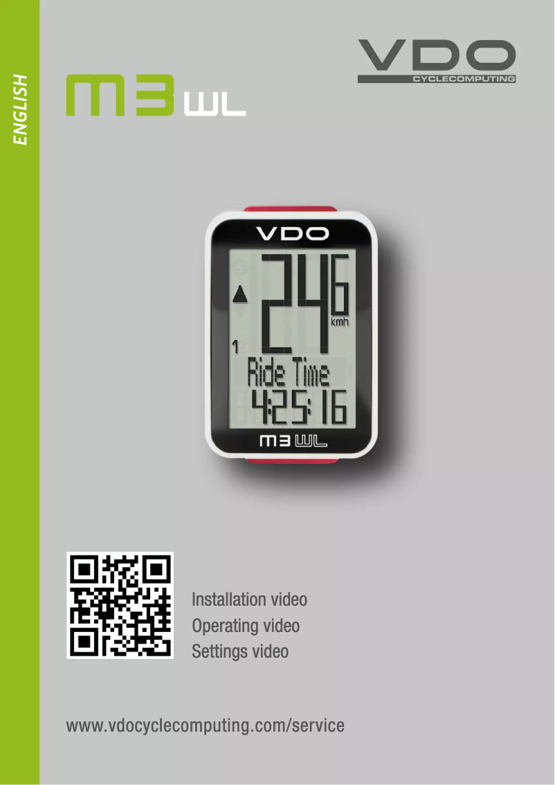 Page 1 de la notice Manuel utilisateur VDO M3 WL