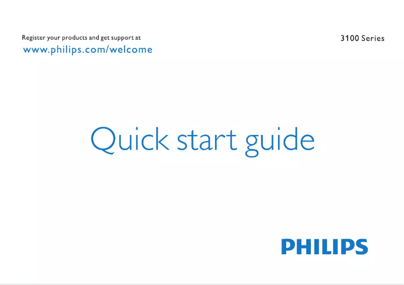 Page n°1 - Guide de démarrage rapide Philips 50PFL3108S