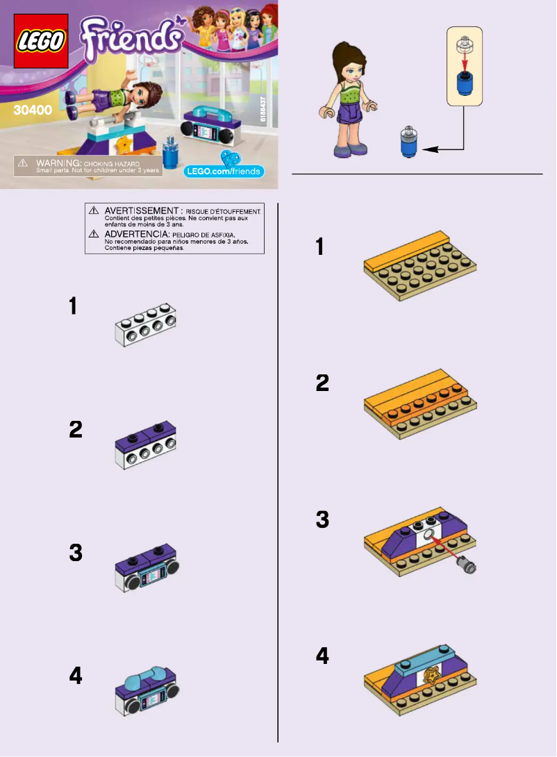 Page n°1 - Manuel utilisateur Lego Friends 30400