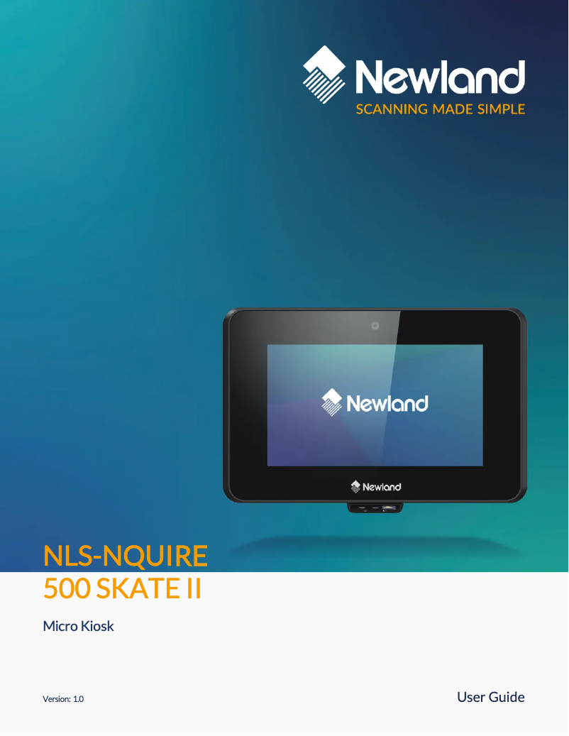 Image de la première page du manuel de l'appareil NQuire 500 Skate II