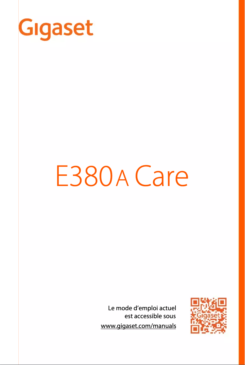 Page n°1 - Manuel utilisateur Gigaset E380A Care