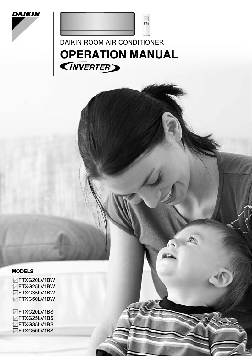 Page 1 de la notice Manuel utilisateur Daikin FTXG20LV1BW