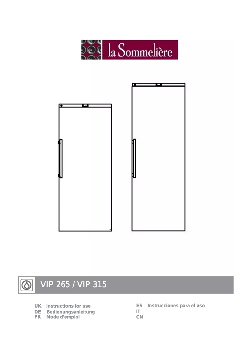 Page n°1 - Manuel utilisateur La Sommelière VIP 315