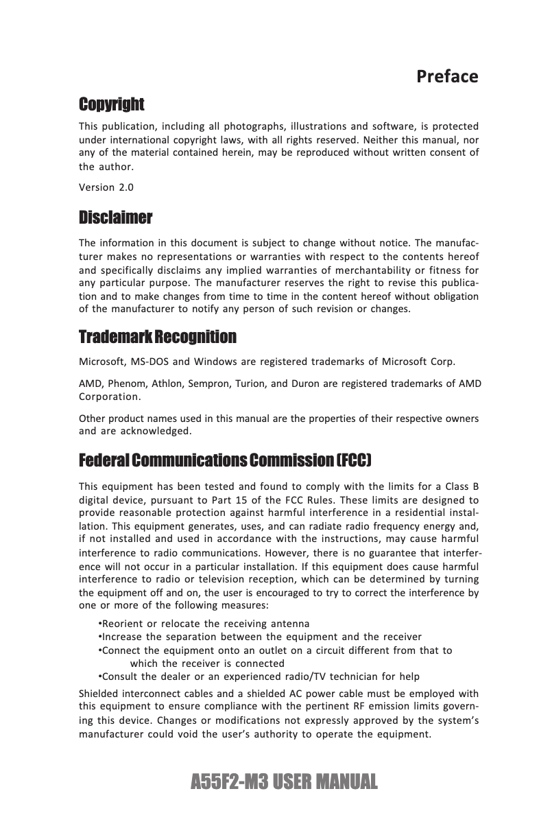 Page 1 de la notice Manuel utilisateur ECS A55F2-M3