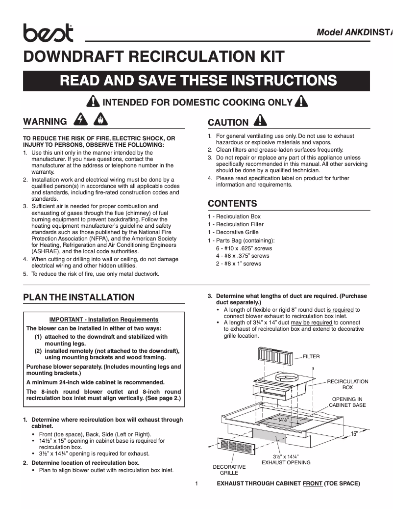Page n°1 - Guide d'installation Best ANKD