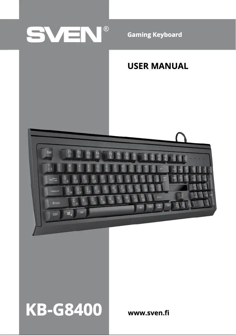 Image de la première page du manuel de l'appareil KB-G8400