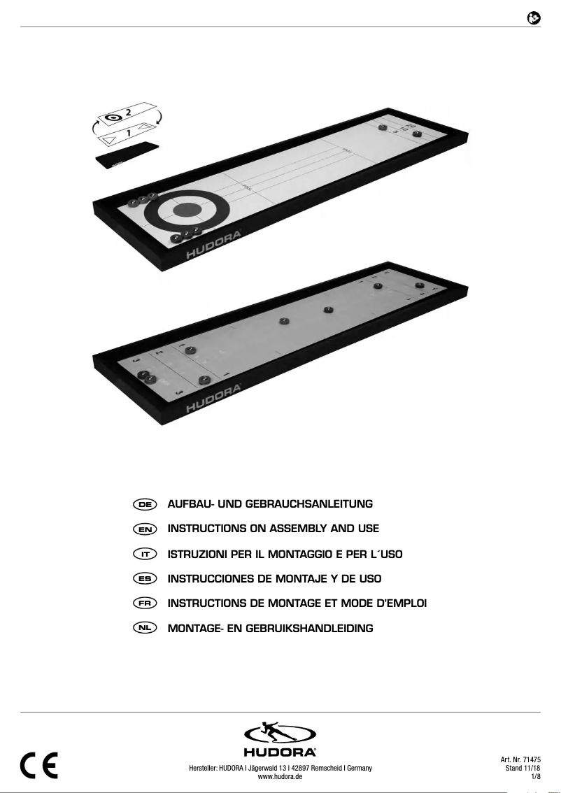 Page 1 de la notice Manuel utilisateur Hudora 71475