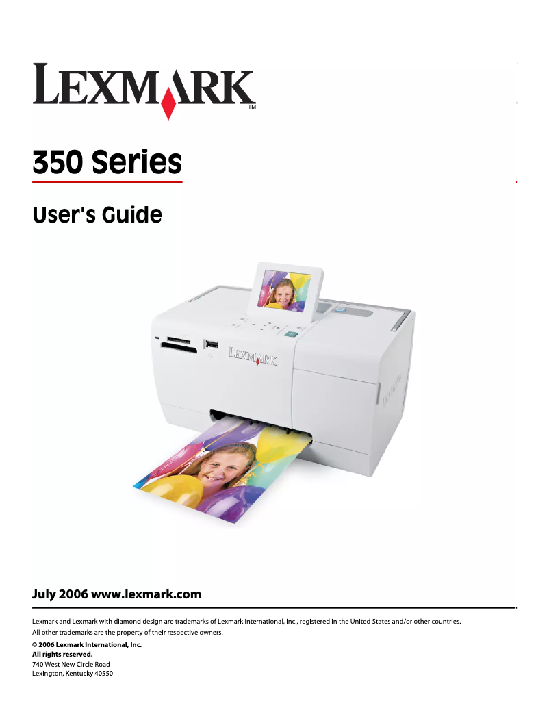 Image de la première page du manuel de l'appareil P350