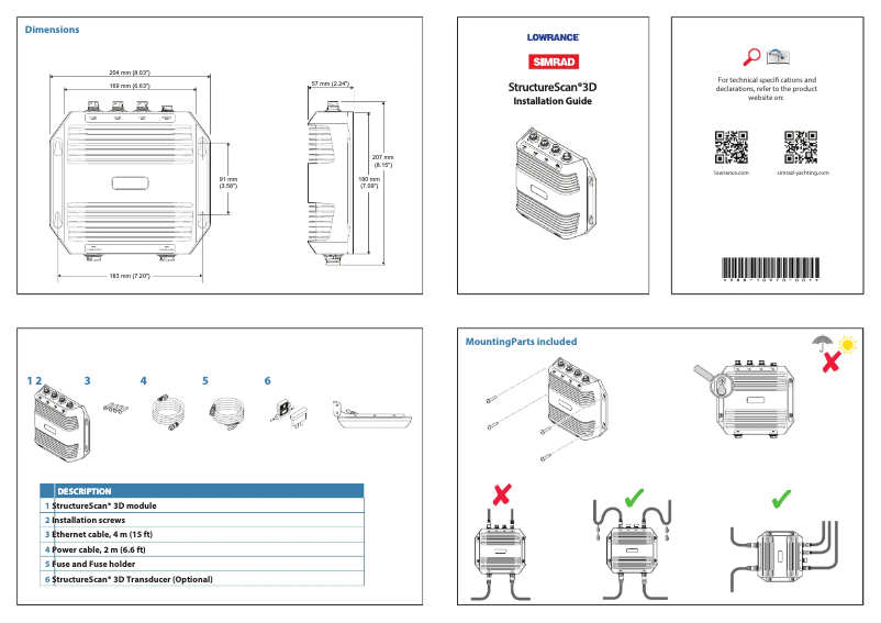 Image de la première page du manuel de l'appareil StructureScan 3D Module