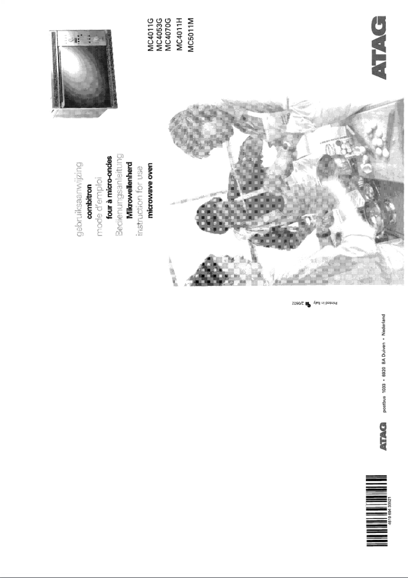 Page 1 de la notice Manuel utilisateur Atag MC4053G