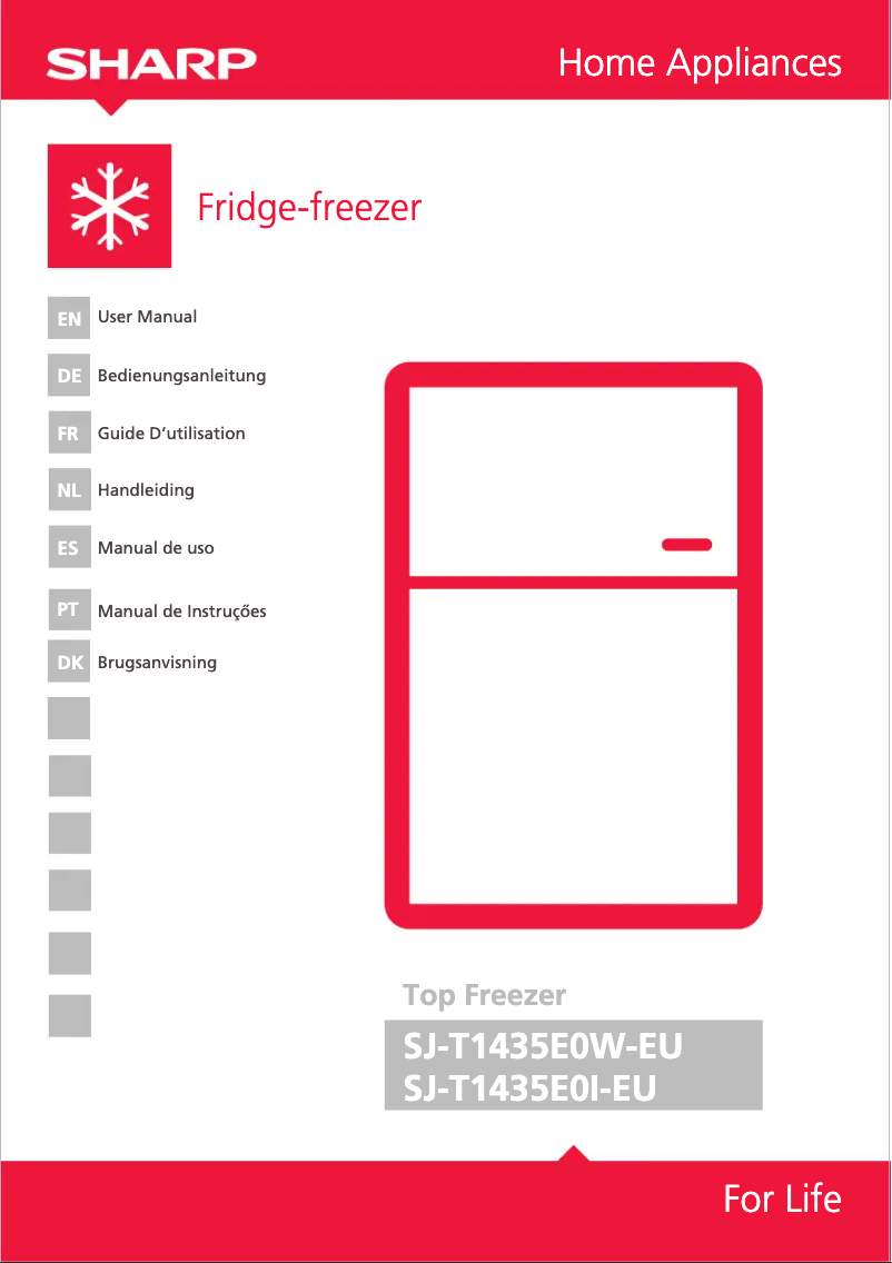 Page 1 de la notice Manuel utilisateur Sharp SJ-T1435E0W