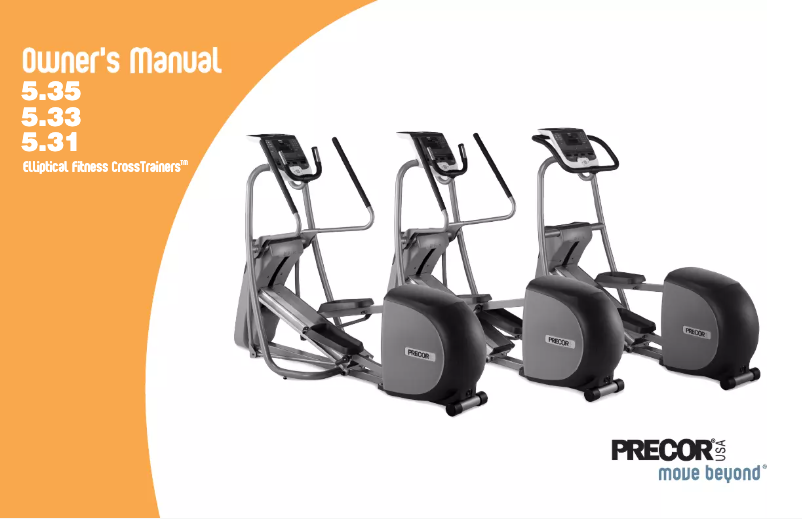 Page 1 de la notice Manuel utilisateur Precor EFX 5.35