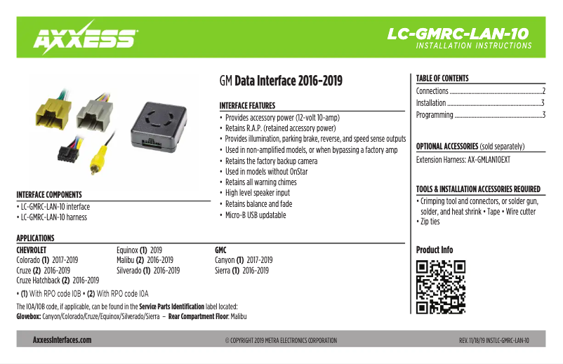 Image de la première page du manuel de l'appareil LC-GMRC-LAN-10
