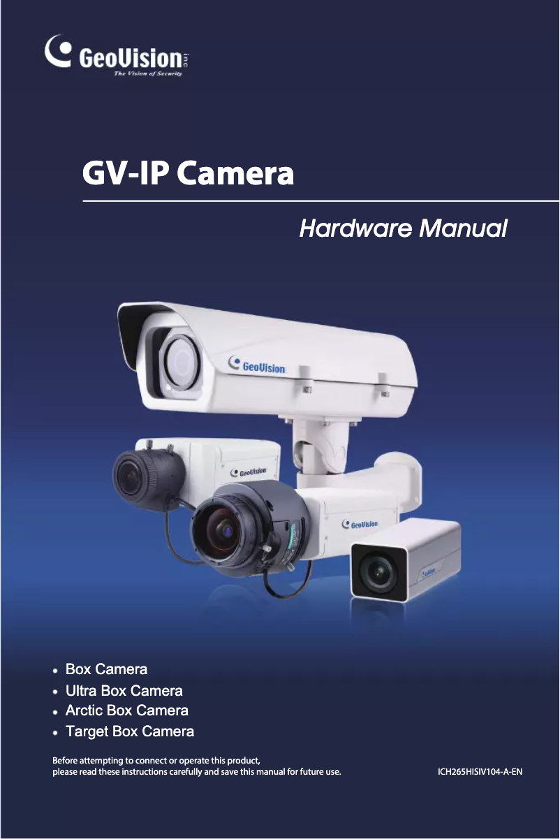 Page n°1 - Manuel utilisateur Geovision Target GV-EBX2100