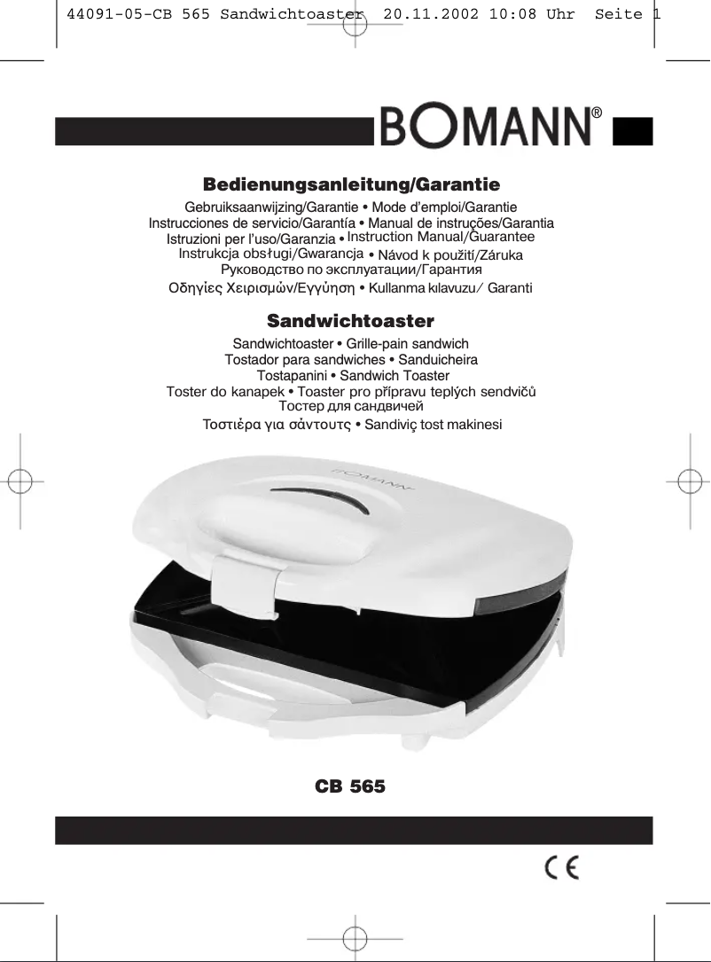 Page 1 de la notice Manuel utilisateur Bomann CB 565