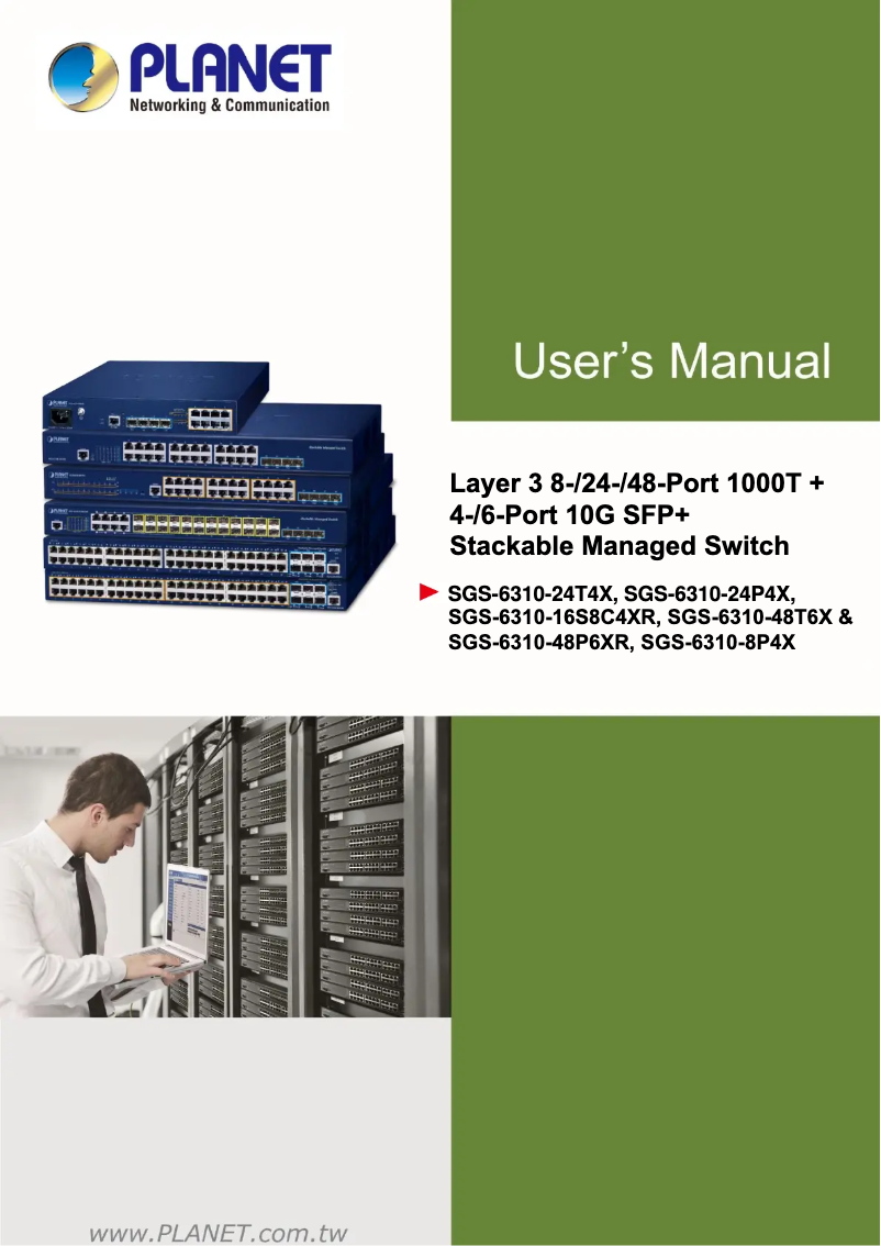 Page 1 de la notice Manuel utilisateur Planet SGS-6310-24T4X