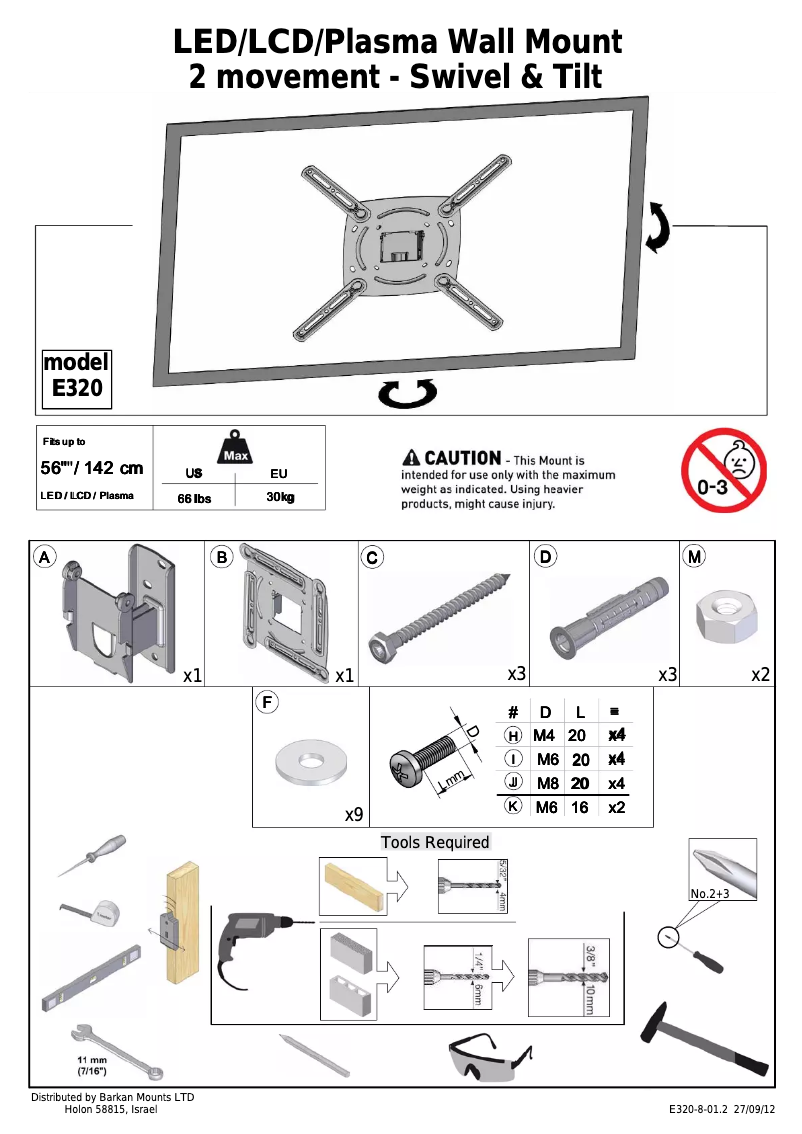 Page n°1 - Manuel utilisateur Barkan E320
