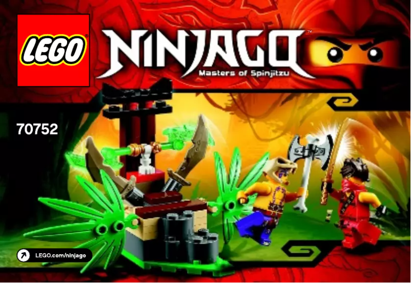 Page 1 de la notice Consignes visuelles Lego Ninjago 70752