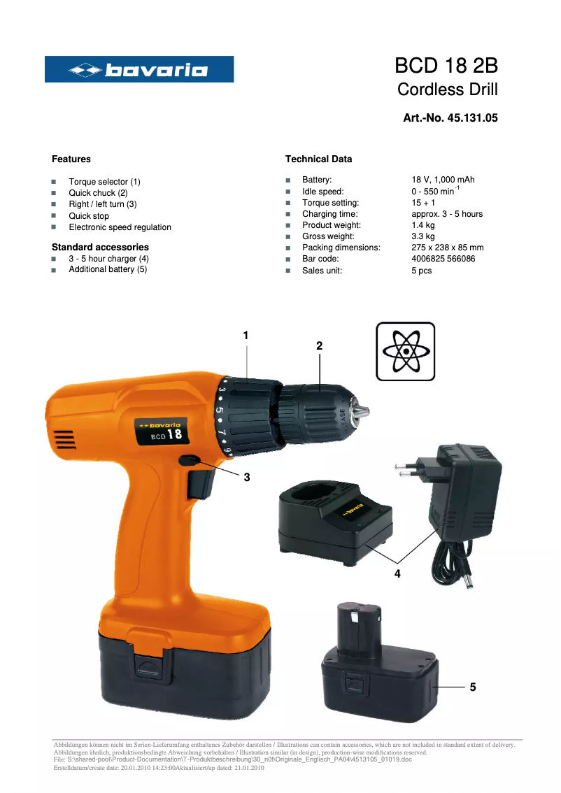 Imagen de la primera página del manual del dispositivo BCD 18 2B
