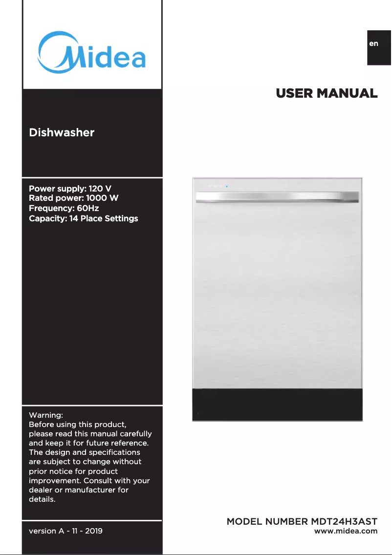 Page n°1 - Manuel utilisateur Midea MDT24H3ASTC