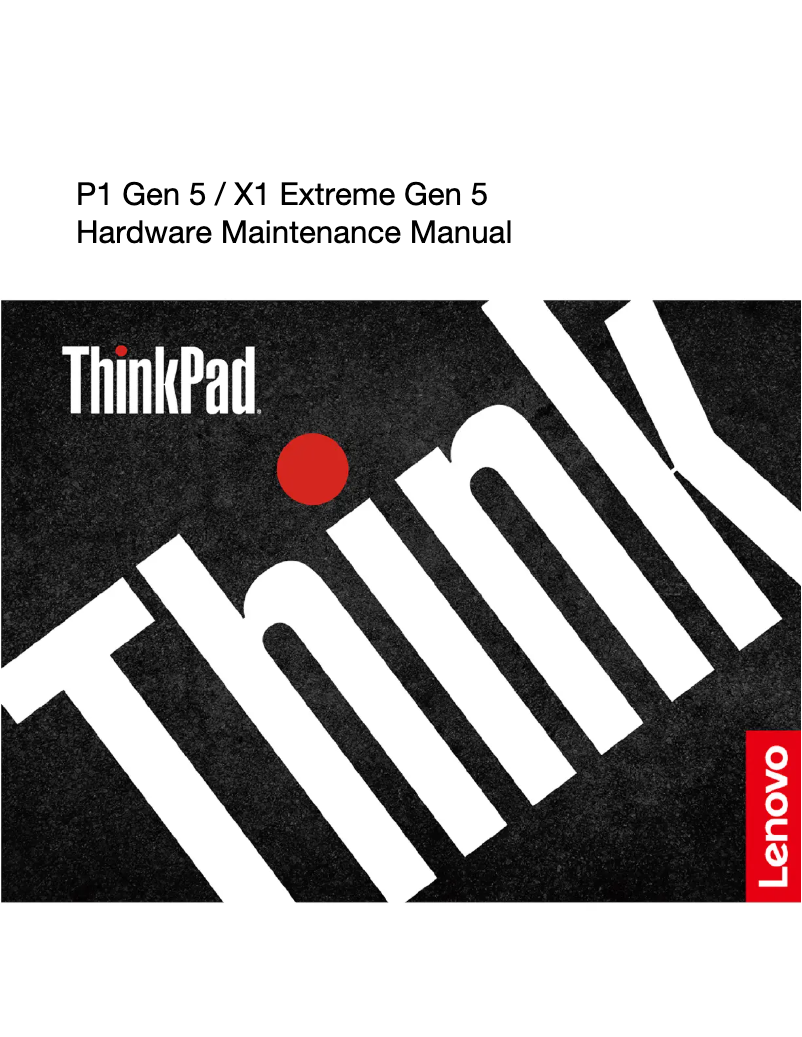 Image de la première page du manuel de l'appareil ThinkPad P1 Gen 5
