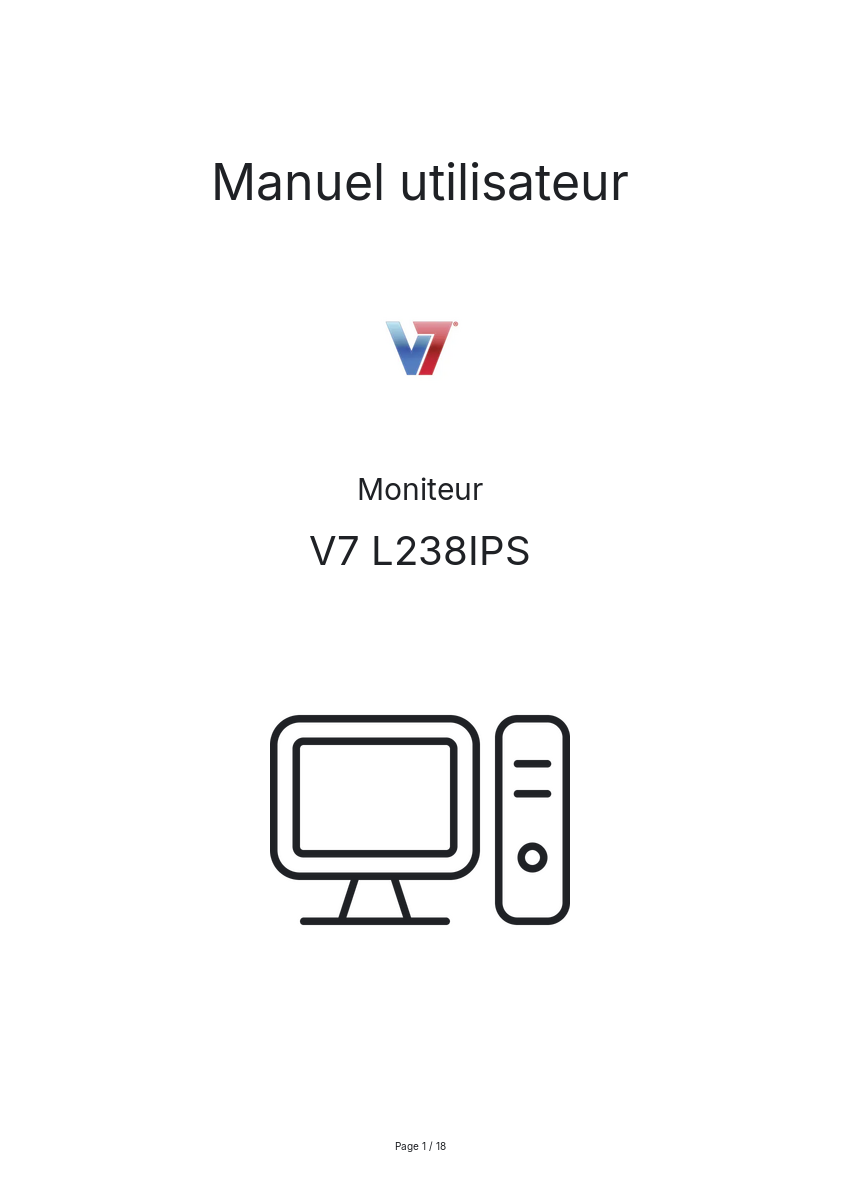 Image de la première page du manuel de l'appareil L238IPS