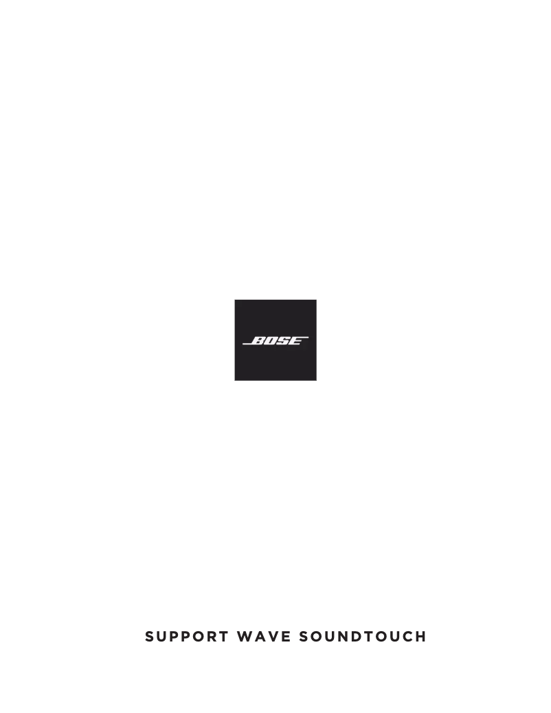 Image de la première page du manuel de l'appareil Wave Soundtouch Base