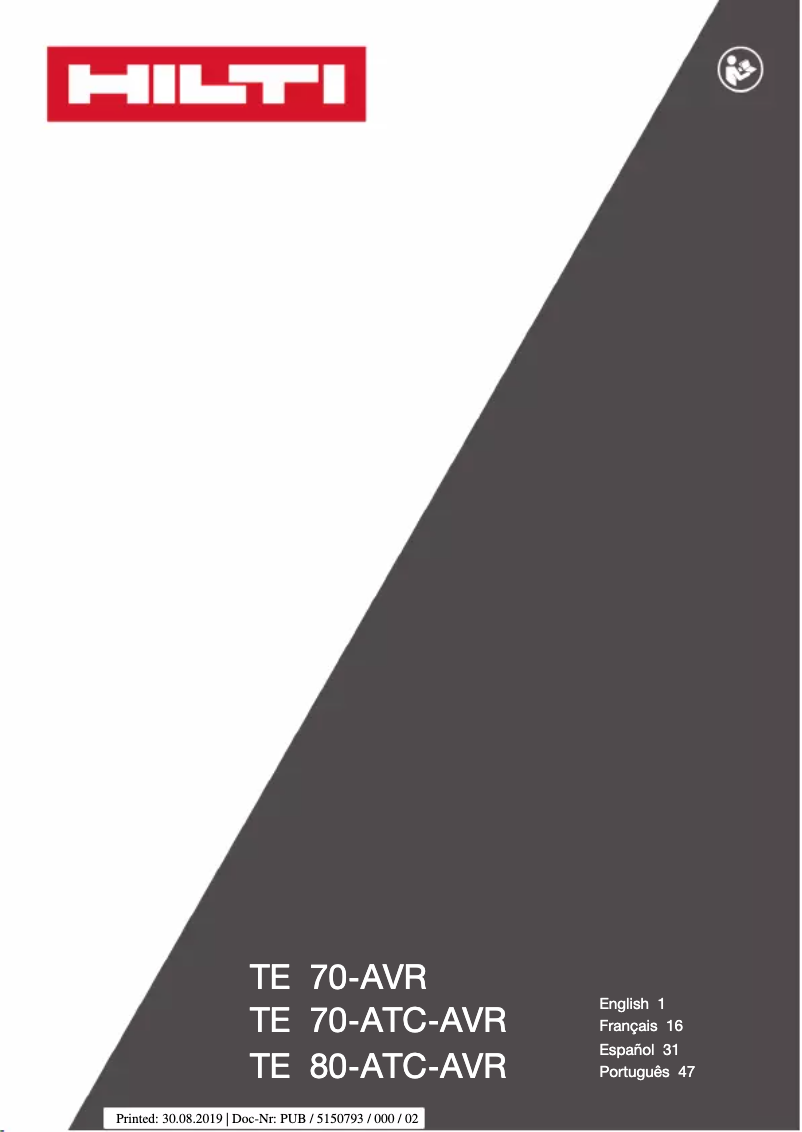 Imagen de la primera página del manual del dispositivo TE 70-AVR