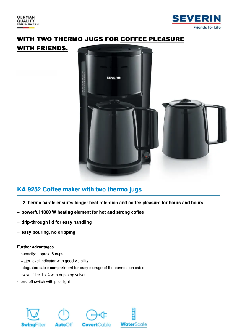 Image de la première page du manuel de l'appareil KA 9252