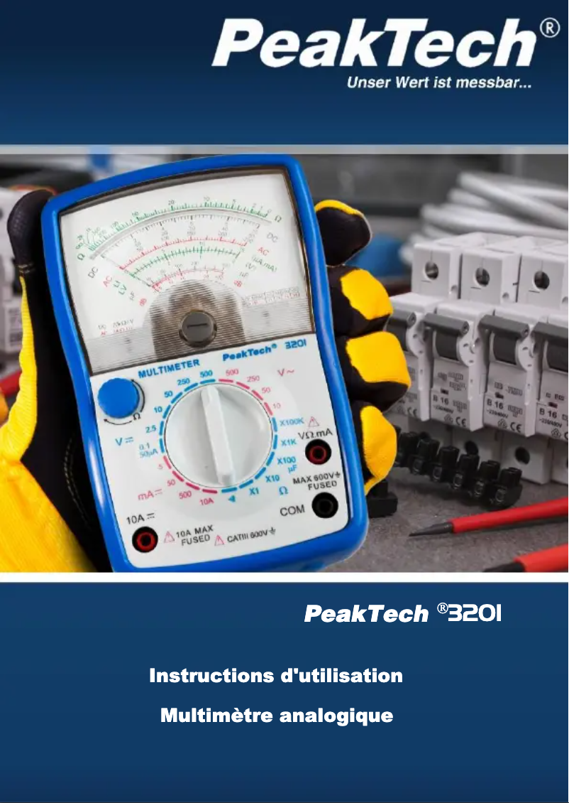 Page 1 de la notice Manuel utilisateur PeakTech 3201