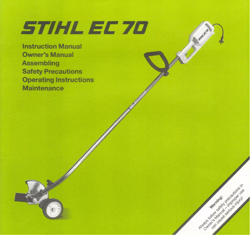 Page 1 de la notice Manuel utilisateur Stihl EC 70