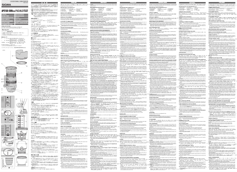Página 1 del manual Manual de usuario Sigma APO 50-500mm F4.5-6.3 DG OS HSM