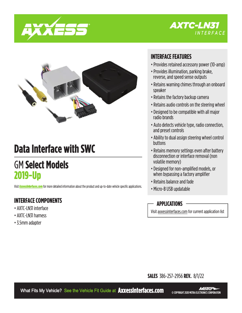 Página 1 del manual Ficha técnica AXESS AXTC-LN31